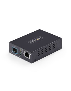 Conversor de Medios de Fibra Óptica Multigigabit 10GbE con SFP+ Abierto - Cobre a SFP+ 10GBASE-X - 10G/5G/2,5G/1G/100M - Monomod