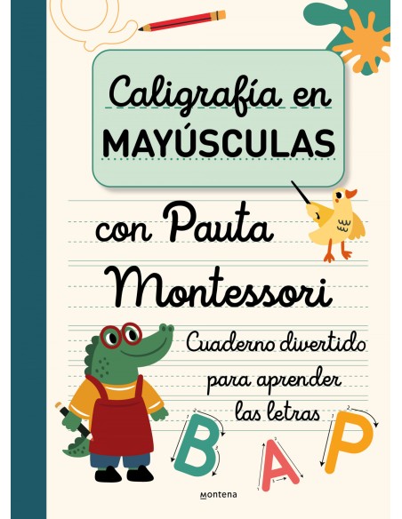 Caligrafia en mayusculas con pauta Montessori