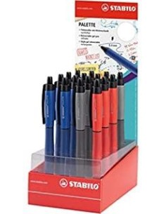 STABILO EXPOSITOR BOLÍGRAFO TINTA DE GEL RETRÁCTIL PALETTE FINE SURTIDO  -16U-