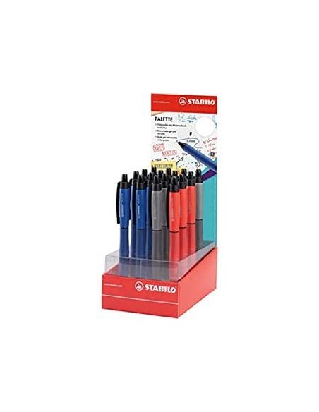 STABILO EXPOSITOR BOLÍGRAFO TINTA DE GEL RETRÁCTIL PALETTE FINE SURTIDO  -16U-
