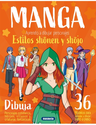 Manga Aprendo a dibujar personajes estilos shonen y shojo