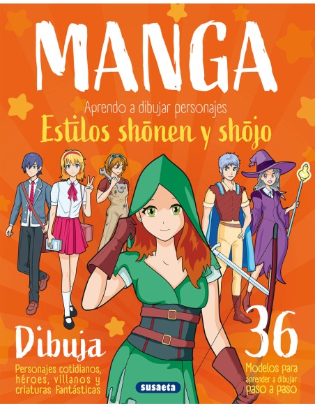 Manga Aprendo a dibujar personajes estilos shonen y shojo