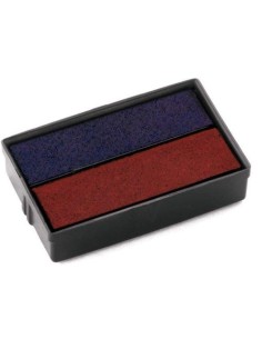 ALMOHADILLA E10 2 BICOLOR AZUL Y ROJO COLOP