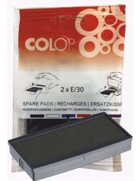 BLISTER 2 ALMOHADILLAS E 30 NEGRO COLOP