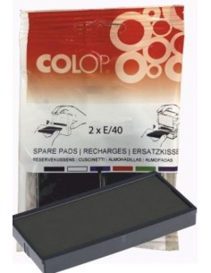 BLISTER 2 ALMOHADILLAS E40 NEGRO COLOP