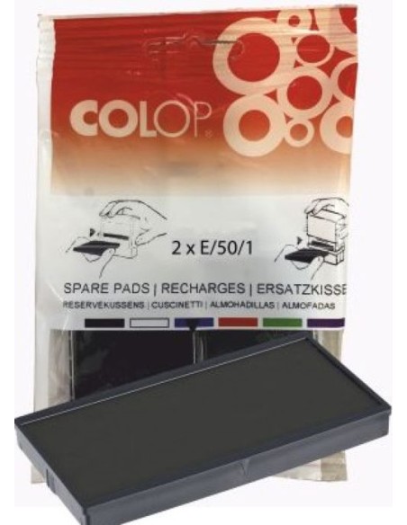 BLISTER 2 ALMOHADILLAS E 50 NEGRO COLOP