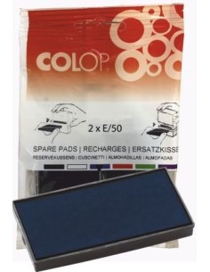 BLISTER 2 ALMOHADILLAS E50 AZUL COLOP