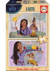 PUZZLE 2X50 PIEZAS MADERA WISH
