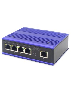 Conmutador de red Fast Ethernet de 4 puertos, industrial, no gestionado, 1 enlace ascendente RJ45
