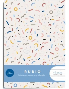 Libreta a5 44h 80g pauta montessori 35mm con margen