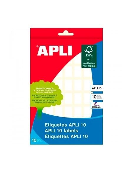 APLI ETIQUETAS MANUALES DOBLE FRONTAL 20X75MM 5 HOJAS BLANCO