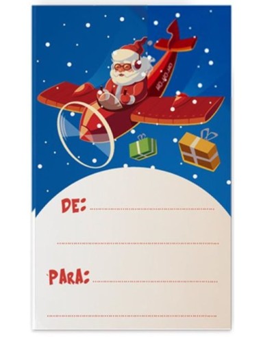 ROLLO 250 ETIQUETAS NAVIDAD AVION NOMBRES