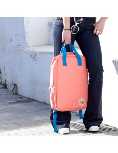 Mochila para Portátil hasta 16 pulgadas Penny con salida para auriculares color Coral