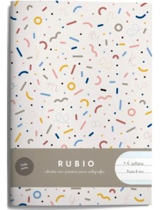 Libreta a5 44h 80g pauta montessori 8mm con margen