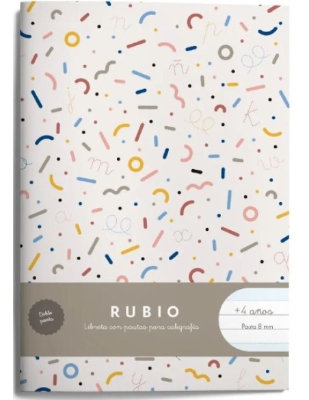 Libreta a5 44h 80g pauta montessori 8mm con margen