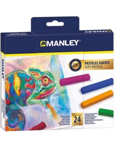 Estuche 24 barras pastel suave colores surtidos