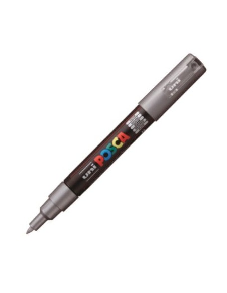 MARCADOR UNI POSCA PC1M COLOR PLATA PUNTA 07MM PC1M26
