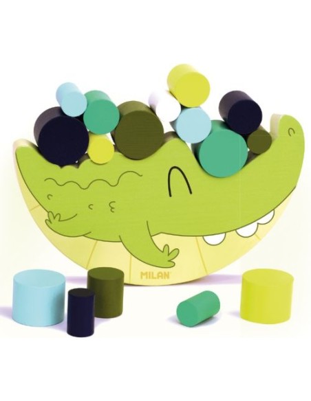 Juguete educativo de madera Cilindros apilables coco balance 