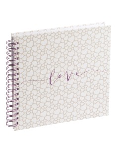 Romance álbum de foto y protector Beige, Blanco 80 hojas 10 x 15