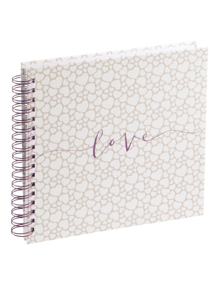 Romance álbum de foto y protector Beige, Blanco 80 hojas 10 x 15