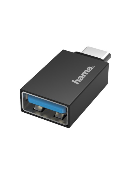 | Adaptador USB C a USB A para PC, tablet, o smartphone, rápida transferencia de datos, color negro.