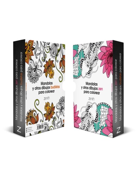 Estuche Mandalas y otros dibujos para colorear