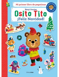 Osito Tito Mi primer libro de pegatinas Feliz Navidad