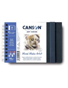 Cuaderno canson mix media artist 148x21 paisaje 28h 300g grano fino