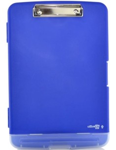 CARPETA PORTADOCUMENTOS A4 CON PINZA AZUL 360X240X30 MM