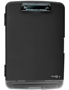 CARPETA PORTADOCUMENTOS A4 CON PINZA NEGRO 360X240X30 MM