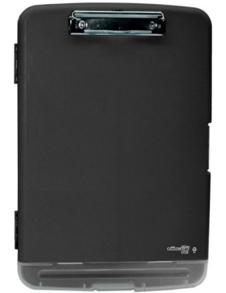 CARPETA PORTADOCUMENTOS A4 CON PINZA NEGRO 360X240X30 MM