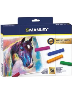 Estuche 36 barras pastel suave colores surtidos