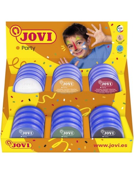 EXP 24 BOTES DE PINTURA FACIAL 6 COLORES 4 UDS CADA COLOR