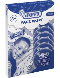 ESTUCHE 6 BOTES DE PINTURA FACIAL 8ML COLOR AZUL OSCURO