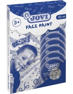 ESTUCHE 6 BOTES PINTURA FACIAL 8ML PLATA