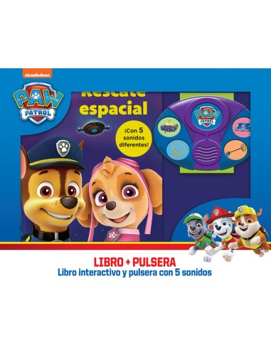 RESCATE ESPACIAL LIBRO INTERACTIVO Y PULSERA CON SONIDOS PATRULLA CANINA WSBS