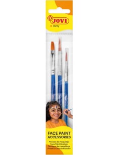 BLISTER 3 PINCELES MAQUILLAJE PLANO FINO Y REDONDO