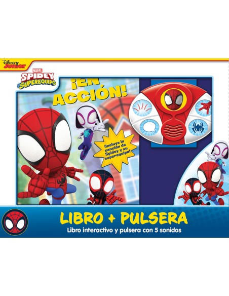 EN ACCION LIBRO INTERACTIVO Y PULSERA CON SONIDOS SPIDEY WSBS