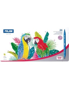CAJA METALICA 24 ROTULADORES DOBLE PUNTA FINA PINCEL