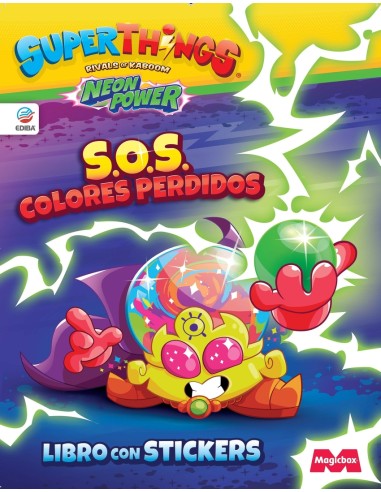 Libro de Stickers Superthings Neon Power Espana
