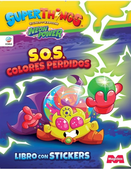 Libro de Stickers Superthings Neon Power Espana