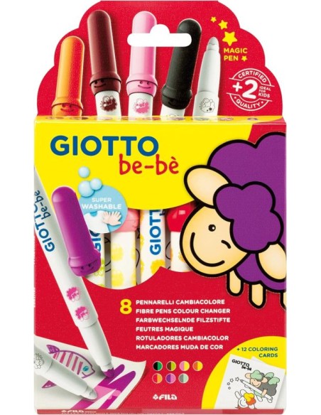 ESTUCHE 8 ROTULADORES CAMBIACOLOR GIOTTO BE BE