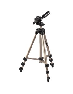 Trípode para cámaras réflex, trípode extensible 106.5 cm, aluminio, cabeza 3D, soporte para cámaras de fotos estable, color dora