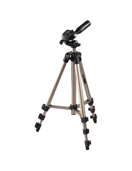 Trípode para cámaras réflex, trípode extensible 106.5 cm, aluminio, cabeza 3D, soporte para cámaras de fotos estable, color dora Trípode para cámaras réflex, trípode extensible 106.5 cm, aluminio, cabeza 3D, soporte para cámaras de fotos estable, color dora