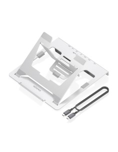 Soporte de Sobremesa Ajustable para Portatil / Tablet con USB-C Docking 7 en 1, Gris