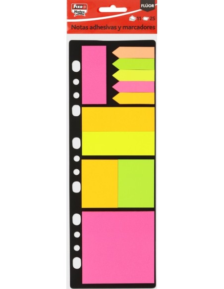 Set notas adhesivas y marcadores translucidos surtido grande Set notas adhesivas y marcadores translucidos surtido grande