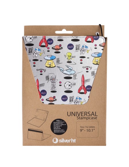 Funda Universal Estampada (9'' - 10,1'') Space Silver metal