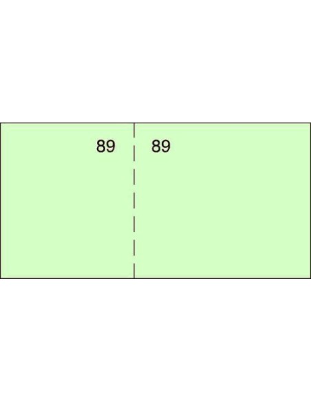 PAQ 20 TALONARIO DE CAJA T29 107X5CM COLOR VERDE