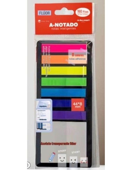 SET 8 NOTAS ADHESIVAS INTELIGENTES TRANSLUCIDAS CO SURTIDO
