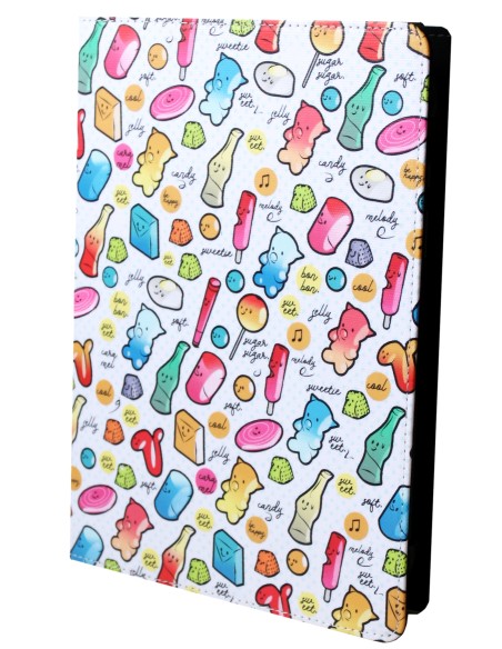 Funda Universal Estampada 9"-11" Cool Candy blanco puntos azules